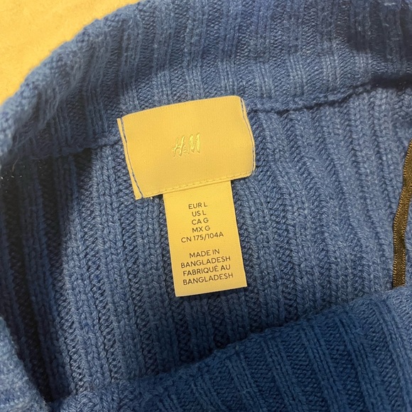 Blue Ribbed Sweater - Picture 4 of 4